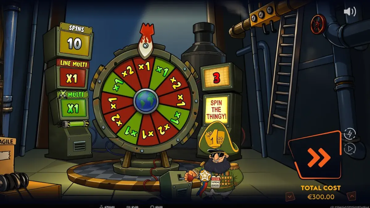Enriched slot game interface na may radioactive theme